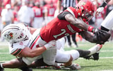 Louisville Cardinals running back Keyjuan Brown (22) lunges towards the endzone for a Cardinals touchdown in the first quarter against Bowling Green at L&N Federal Credit Union Stadium in Louisville, Kentucky Sept. 20, 2025.