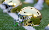 notre dame football helmet purdue weather delay