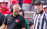 Nebraska football coach Matt Rhule during the Huskers' 30-27 loss to Michigan