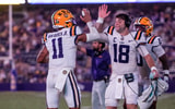 LSU backup QB Michael Van Buren impressed in his debut with the Tigers (Photo: © Stephen Lew-Imagn Images)