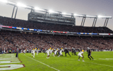 Nov 16, 2024; Columbia, South Carolina, USA; The Missouri Tigers play the South Carolina Gamecocks in the second half at Williams-Brice Stadium. Mandatory Credit: Jeff Blake-Imagn Images