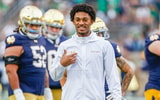 Notre Dame cornerback Leonard Moore injured
