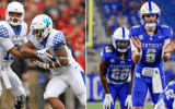 Mark Stoops compares Kentucky football in 2025 to his 2016 roster (Photos via © Dale Zanine-Imagn Images and Crawford Ifland, Kentucky Sports Radio)
