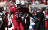 Sep 21, 2025; Santa Clara, California, USA; Arizona Cardinals safety Dadrion Taylor-Demerson (42) reacts with teammates after an interception against the San Francisco 49ers during the second half at Levi's Stadium. Mandatory Credit: Cary Edmondson-Imagn Images