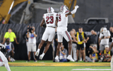 South Carolina defensive backs Gerald Kilgore and Myles Norwood celebrating a Kilgore interception. Photo by: CJ Driggers | GamecockCentral