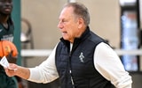 Michigan State's coach Tom Izzo instructs the team during the first day of basketball practice on Monday, Sept. 22, 2025, at the Breslin Center in East Lansing. - Nick King, USA TODAY Sports
