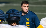 West Virginia wide receivers coach Ryan Garrett at practice