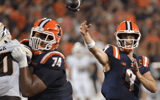 Illinois Fighting Illini quarterback Luke Altmyer (9) passes the ball during the second half against the Western Michigan Broncos at Memorial Stadium