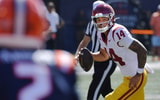 USC Trojans quarterback Jayden Maiava (14) scrambles during the first half against the Illinois Fighting Illini at Memorial Stadium