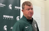 Michigan State hockey coach Adam Nightingale (photo by Jim Comparoni for SpartanMag.com).