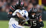South Carolina football players Peyton Williams and Brandon Cisse vs. Kentucky on Sept. 27, 2025 (C.J. Driggers | GamecockCentral.com)