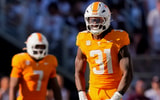 Brianna Paciorka/News Sentinel / USA TODAY NETWORK via Imagn Images | Tennessee defensive lineman Caleb Herring (31) flexes after making a play during a college football game between Tennessee and Mississippi State at Davis Wade Stadium in Starkville, Miss., on Sept. 27, 2025.