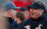Georgia head coach Kirby Smart with Kentucky's Mark Stoops, via Joshua L. Jones : USA TODAY NETWORK