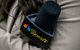 NBC Sports logo on a microphone