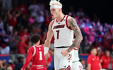 Nov 27, 2024; Paradise Island, Bahamas, BHS; Louisville Cardinals forward Kasean Pryor (7) reacts after dunking during the second half against the Indiana Hoosiers at the Atlantis Resort. Mandatory Credit: Kevin Jairaj-Imagn Images