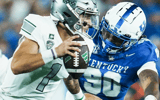 Kentucky DL Mi'Quise Humphrey-Grace goes for a sack against Eastern Michigan