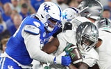 Kentucky DL Tavion Gadson makes a tackle against Eastern Michigan, via Matt Stone:Courier Journal : USA TODAY NETWORK via Imagn Images