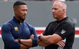 Notre Dame HC Marcus Freeman and NC State HC Dave Doeren in 2023