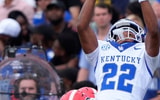 Kentucky WR Cam Miller makes a catch in the fourth quarter at Georgia,