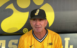 Coach Rick Heller discusses the Hawkeyes win over Missouri. (Photo by Kyle Huesmann)