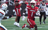 Louisville’s Isaac Brown runs the ball against Virginia at L&N Stadium Saturday. Ocr. 4, 2025
