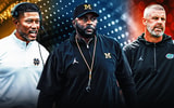 Sherrone Moore, Marcus Freeman and Billy Napier afi
