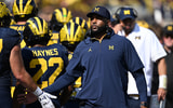Michigan Wolverines football head coach Sherrone Moore led his team to a win over Wisconsin in 2025. (Photo by Lon Horwedel / TheWolverine.com)