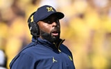 Michigan Wolverines football head coach Sherrone Moore during a 24-10 win over Wisconsin in 2025. (Photo by Lon Horwedel / TheWolverine.com)