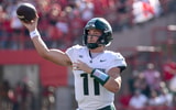 Michigan State Spartans quarterback Alessio Milivojevic (11) throws the ball during the first half of the game against Nebraska at Memorial Stadium. - Kylie Graham, USA TODAY Sports