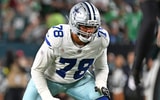 Sep 4, 2025; Philadelphia, Pennsylvania, USA; Dallas Cowboys offensive tackle Terence Steele (78) against the Philadelphia Eagles at Lincoln Financial Field. Mandatory Credit: Eric Hartline-Imagn Images