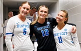 Photo of Kassie O'Brien (left), Molly Tuozzo (middle), and Molly Berezowitz via Marissa Gilchrist, UK Athletics