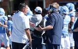 UNC coach Bill Belichick and Mike Priefer during the loss to Clemson.