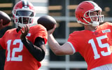 Browns QBs Shedeur Sanders, Joe Flacco