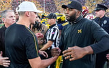 USC HC Lincoln Riley and Michigan HC Sherrone Moore