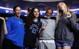 Emily McDonald (middle left) during her visit to Kentucky | UK Athletics