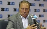 Michigan State head coach Tom Izzo speaks during Big Ten Mens Basketball Media Days at the Donald E. Stephens Convention Center. - Talia Sprague, USA TODAY Sports