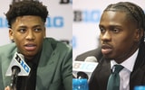 Michigan State's Jeremy Fears (left) and Coen Carr (right) at 2025 Big Ten Media Days. - Talia Sprague, USA TODAY Sports