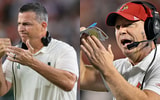 Miami HC Mario Cristobal, Louisville HC Jeff Brohm