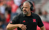 Nebraska football coach Matt Rhule during the Huskers' 34-31 win over Maryland