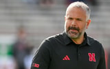 Nebraska football coach Matt Rhule during the Huskers' 34-31 win over Maryland