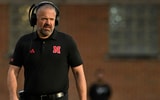 Nebraska football coach Matt Rhule during the Huskers' 34-31 win over Maryland