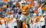 Oct 11, 2025; Knoxville, Tennessee, USA; Tennessee Volunteers quarterback Joey Aguilar (6) looks to pass the ball against the Arkansas Razorbacks during the second half at Neyland Stadium. Mandatory Credit: Randy Sartin-Imagn Images
