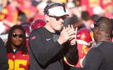 USC head coach Lincoln Riley reacts during a game against the Michigan Wolverines