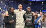 From left to right: Jordan Smith Jr., Mark Pope, Caleb Holt (Photo provided to KSR+ by Jordan Smith Sr.)