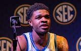 Oct 14, 2025; Birmingham, AL, USA; Kentucky Wildcats guard Otega Oweh talks with the media during SEC Media Days at Grand Bohemian Hotel. Mandatory Credit: Vasha Hunt-Imagn Images