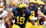 Michigan Wolverines football quarterback Bryce Underwood. (Photo by Lon Horwedel / TheWolverine.com)