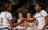 Tonie Morgan (left) and Dani Carnegie - Photo via Georgia Tech Athletics