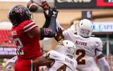 Texas Tech TE Jalin Conyers goes up for a catch against Arizona State