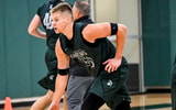Michigan State's Jaxon Kohler moves with the ball during the first day of basketball practice on Monday, Sept. 22, 2025, at the Breslin Center in East Lansing. - Nick King, USA TODAY Sports