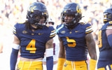 Cal cornerbacks Brent Austin and Hezekiah Masses